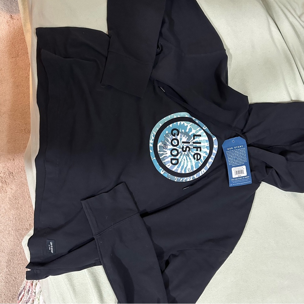 Life Is Good Jet Black Hoodie